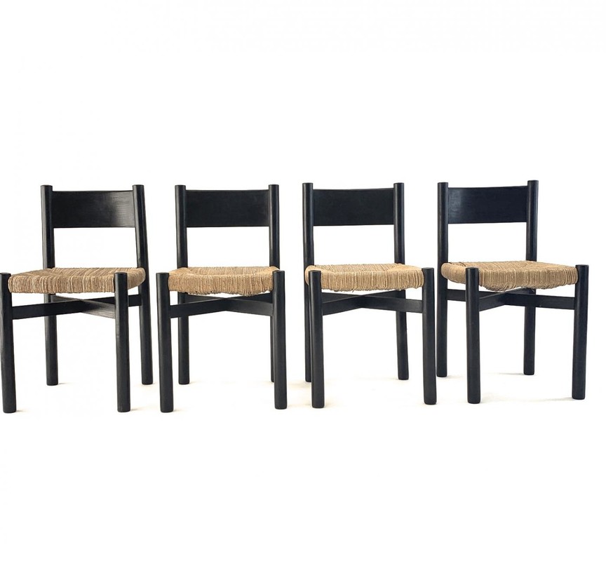 Set of 6 Charlotte Perriand Meribel Chairs — FORM Atelier