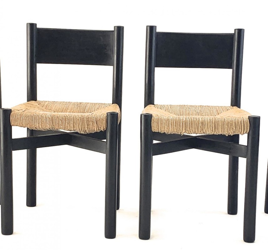 Set of Six Meribel Chairs by Charlotte Perriand