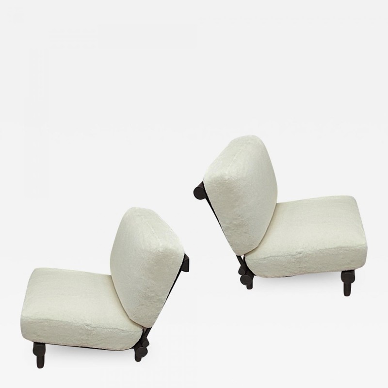 Charlotte Perriand for Hotel La Cachette pair of slipper chairs