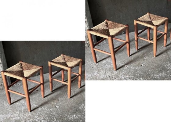 Charlotte Perriand set of 4 Bauche stools