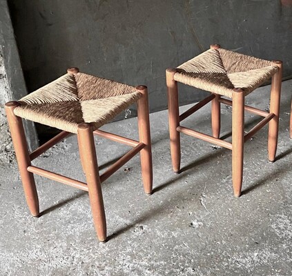 Charlotte Perriand set of 4 Bauche stools