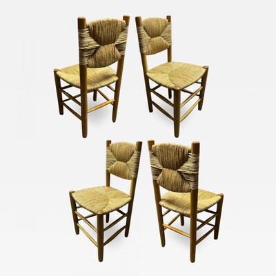 Charlotte Perriand set of 4 model Bauche chairs