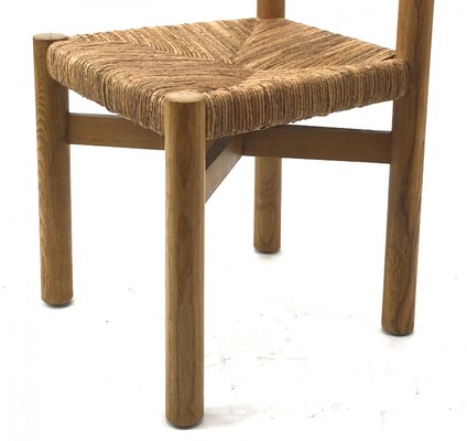 Charlotte Perriand set of 4 model meribel ash tree chairs 