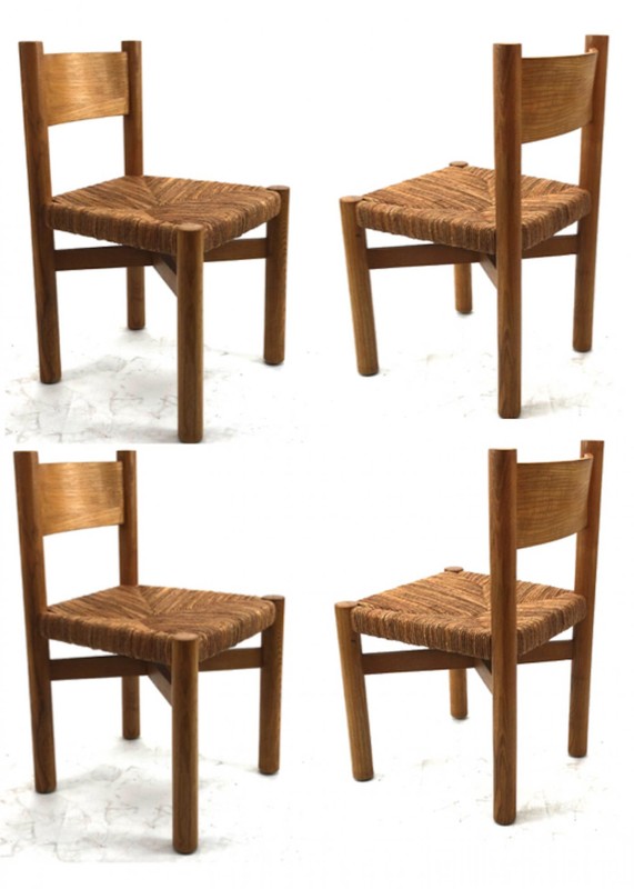 Set of 6 Charlotte Perriand Meribel Chairs — FORM Atelier