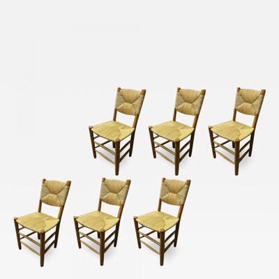 Charlotte Perriand set of 6 model Bauche chairs