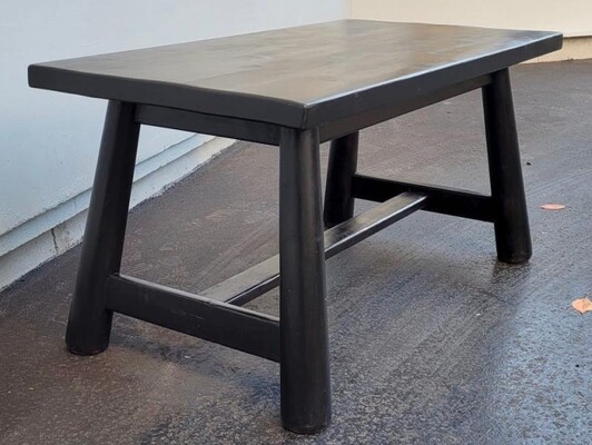 Charlotte Perriand style awesome black tinted sturdy table