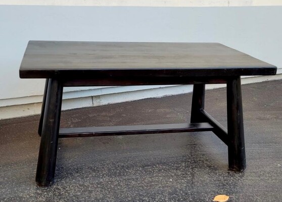 Charlotte Perriand style awesome black tinted sturdy table
