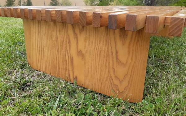 Charlotte Perriand vintage long bench model 