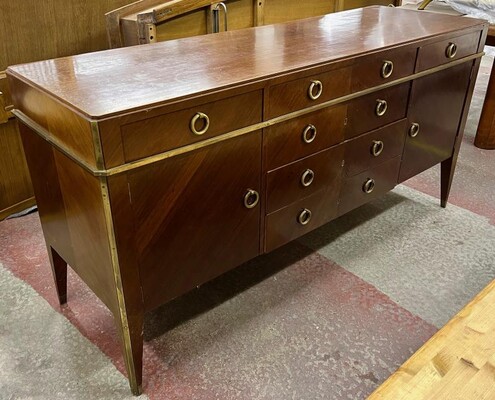 Chest of Drawer with gold bronze hardware details