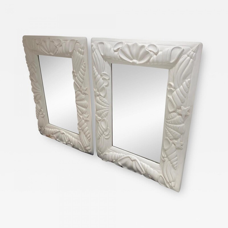 Colette Gueden awesome pair of shell ornate mirrors