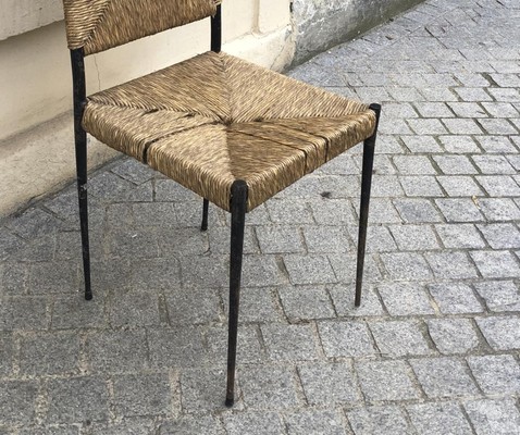 Colette Gueden for Primavera rarest set of 8 dinning chairs