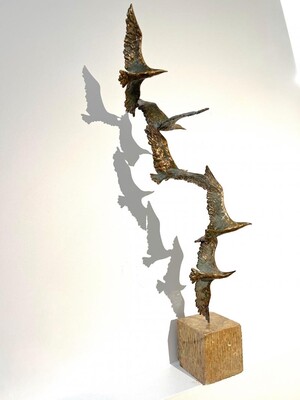 Curtis Jere flying birds sculpture