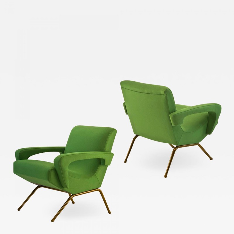 Danish modern pair of comfy chairs