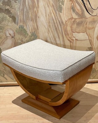 De Coene charming little sycamore art deco stool