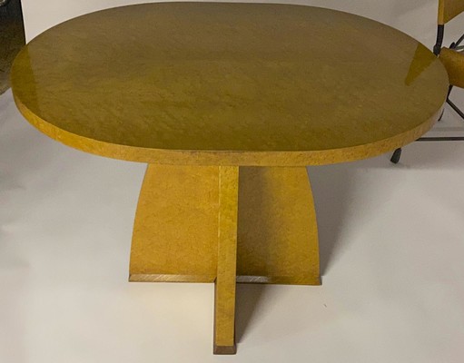 DIM modernist Art Deco oval Bird eye refined coffee table