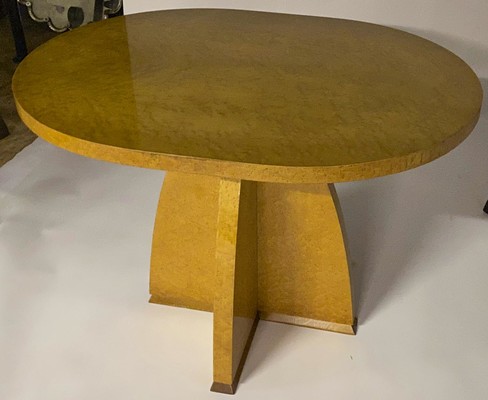 DIM modernist Art Deco oval Bird eye refined coffee table