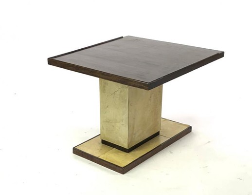 Dupre Lafon pair of makassar and parchemin side table