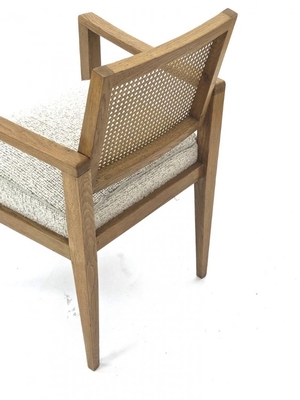  Emile Seigneur set of four oak cane arm chair 