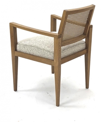  Emile Seigneur set of four oak cane arm chair 