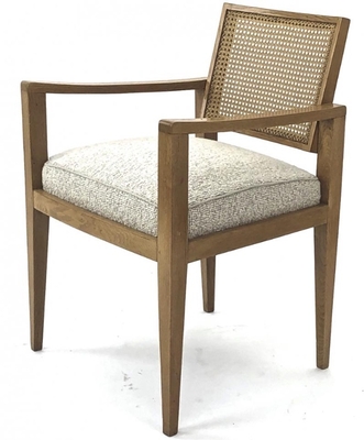  Emile Seigneur set of four oak cane arm chair 