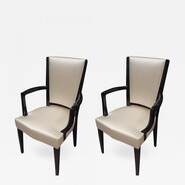 Eugene Printz Documented Pair of Arm Chairs 