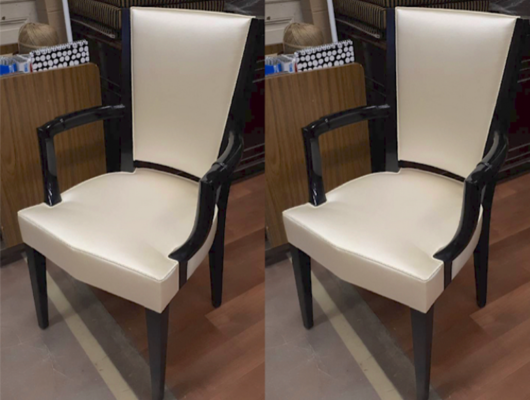 Eugene Printz Documented Pair of Arm Chairs 