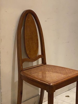 Francis Jourdain Attributed Art Deco set of 4 early dinning chair