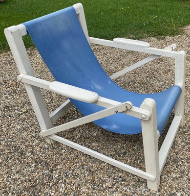 French Riviera pair of  outdoor beach house lounge chairs