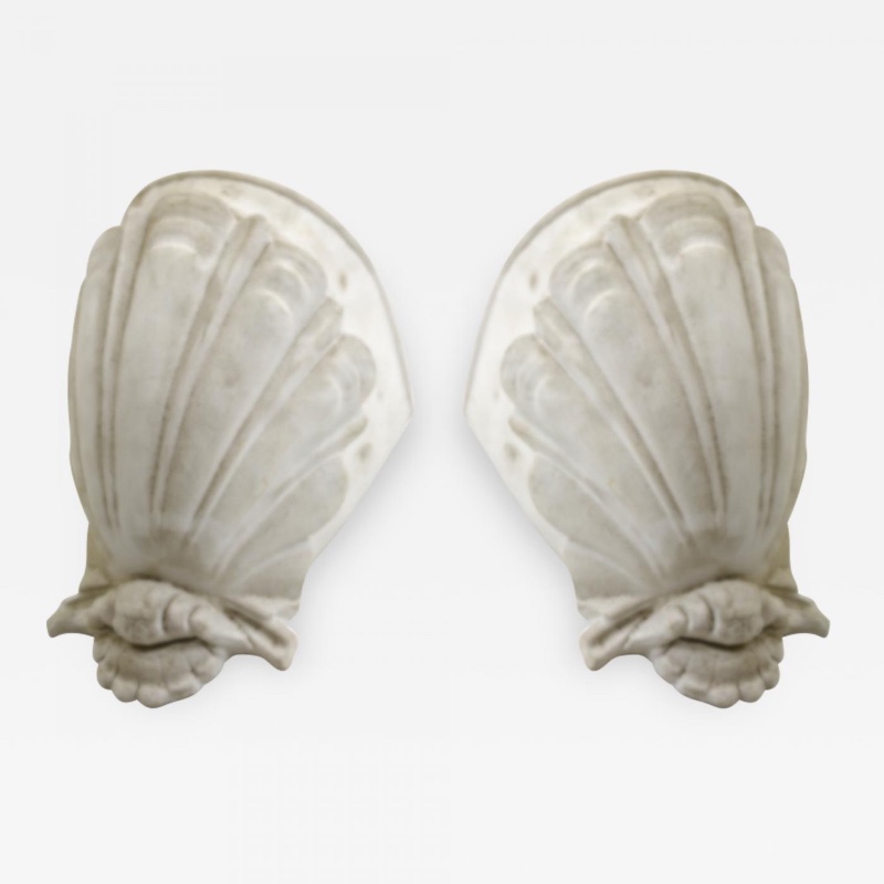 French riviera pair of plaster sconces