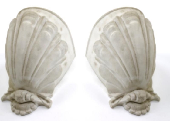 French riviera pair of plaster sconces