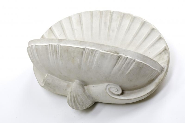 French riviera shell shaped pair of plaster sconce