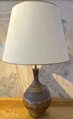 French Riviera Style awesome crackle gold ceramic lamp