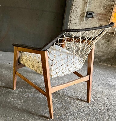 French Riviera style unusual net fish pair of chair