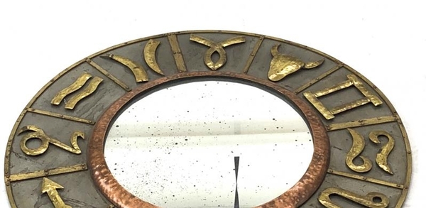 French riviera zodiac sign vintage mirror 