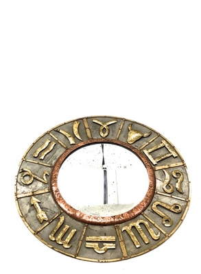 French riviera zodiac sign vintage mirror 