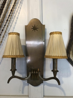 Genet Michon vintage extreme quality bronze sconces