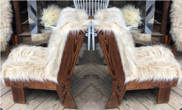 Gerrit Rietveld Atributed pair of raw pine slipper chairs
