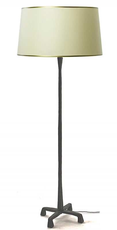 Giacometti Style Hammered Wrought Iron, Hammered Metal Floor Lamp