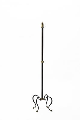 gilbert Poillerat style superb gold leaf wrought iron 40s floor l