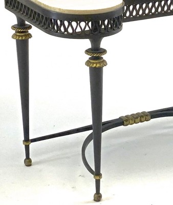  Gilbert Poillerat wrought iron console with gold bronze accent