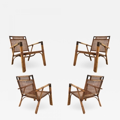 Gilles Semadiras for Maison et Jardin 4 canning chairs set
