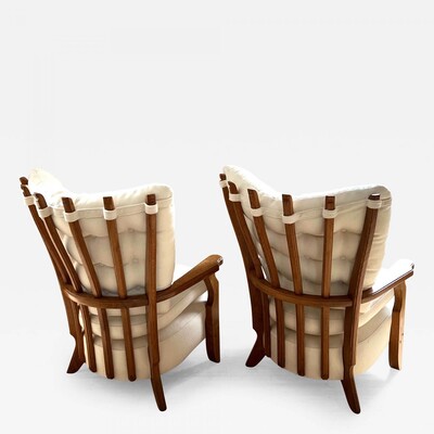 Guillerme et chambron pair of comfy lounge chairs