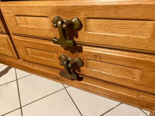 Guillerme et Chambron rarest oak chest of drawers