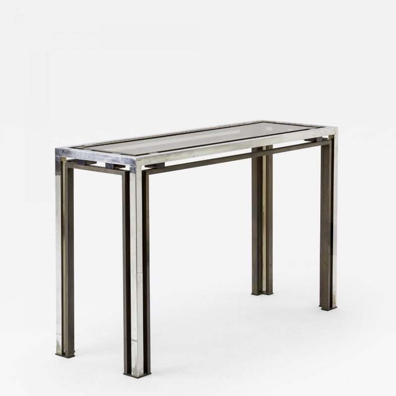 Guy Lefevre nickel & glass console