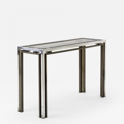 Guy Lefevre nickel & glass console