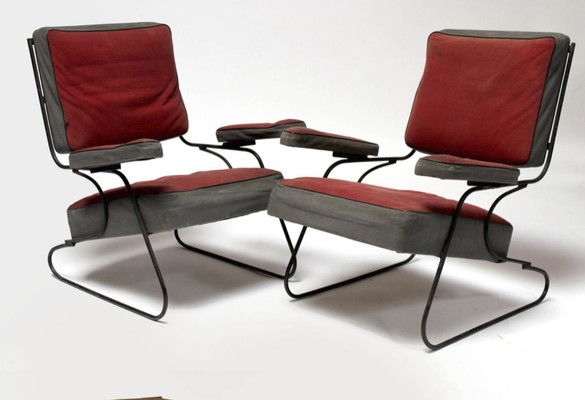 Hauner Eisner attributed fifties set of 4 arm chairs 