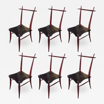 Horn shaped awesome set of eight dinning chairs