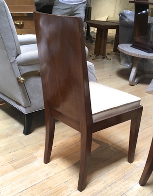 In the style of Jean Michel Frank pair of walnut chairs