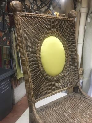 In the style of Jean Royere Set of Ten Rattan Dining Chairs