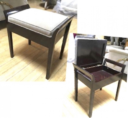 Italian Art Deco charming bench with a folding hidden chest